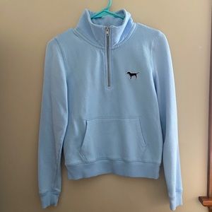 XS Light Blue Quarter Zip from PINK